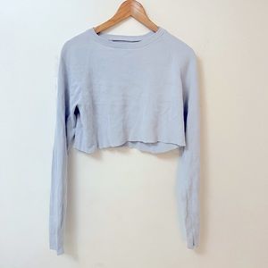 Baby blue cropped longlseeve